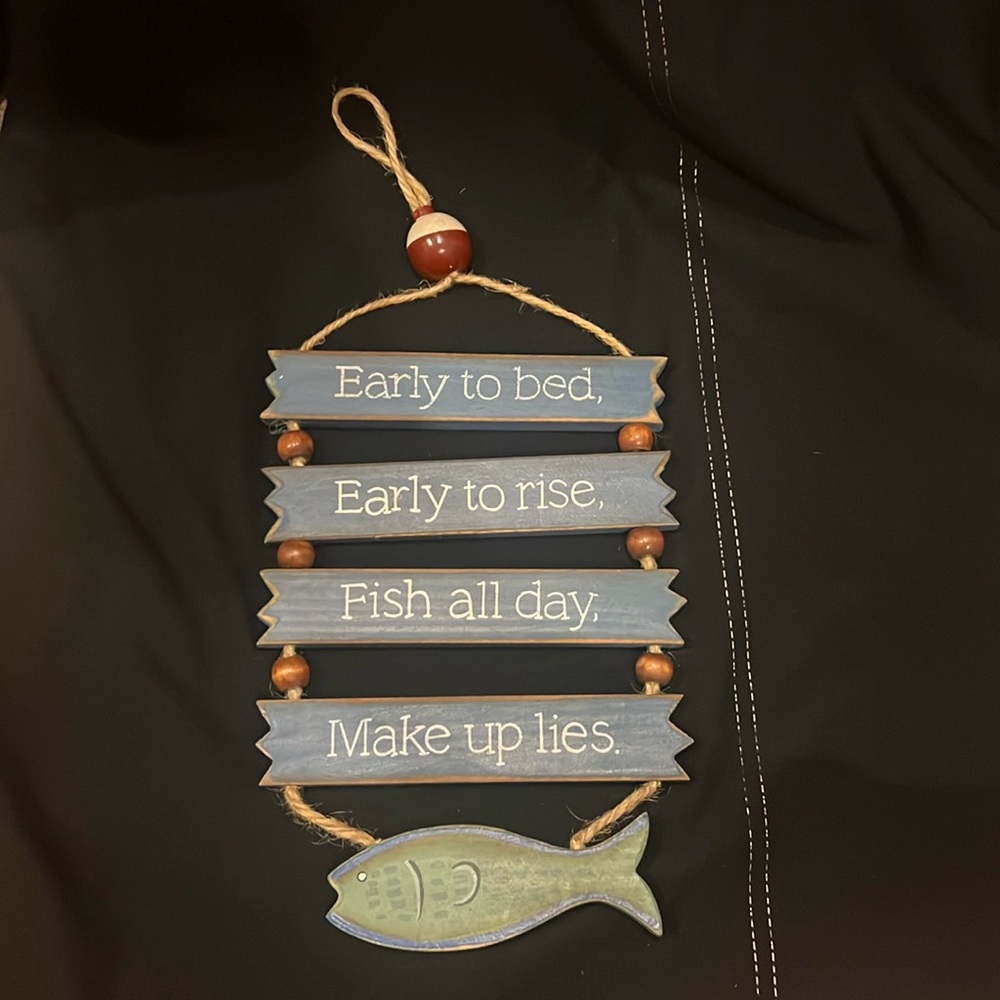 Hanging fish wall decor.